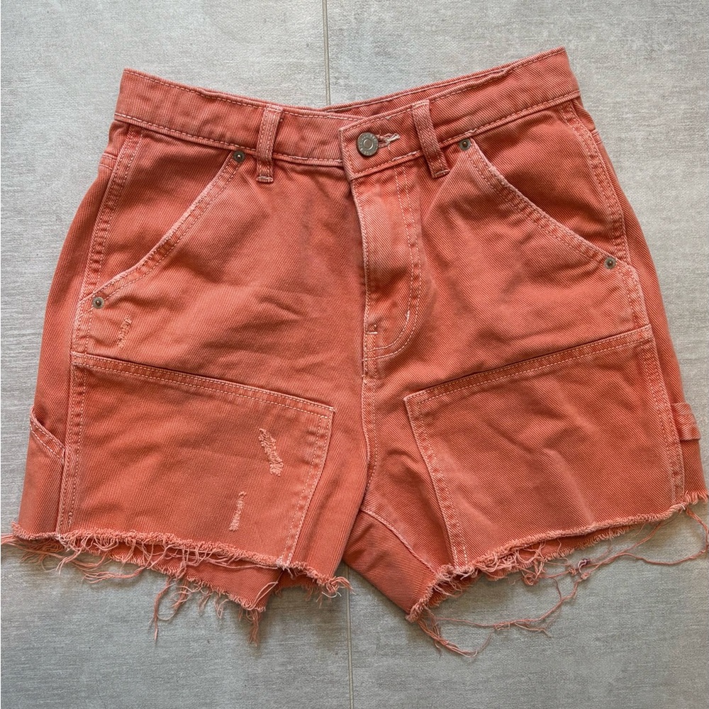 BDG Women's Cargo Shorts in Coral